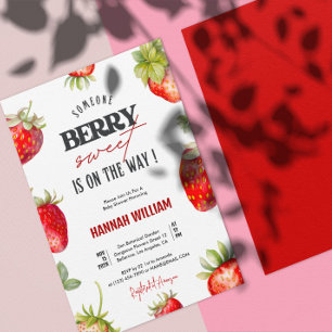 Berry Sweet Baby shower Uitnodiging