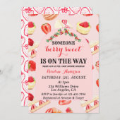 Berry Sweet Baby shower Uitnodiging (Voorkant / Achterkant)