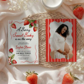 Berry Sweet Baby shower Uitnodiging met foto
