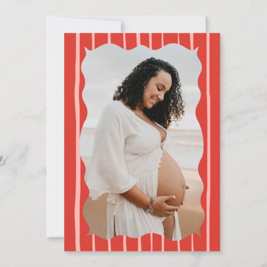 Berry Sweet Baby shower Uitnodiging met foto (Achterkant)