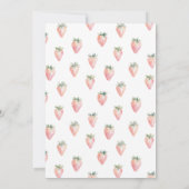 Berry Sweet Baby shower - Waterverf aardbeien Kaart (Achterkant)