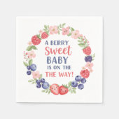Berry Sweet Baby shower Waterverf Servet (Voorkant)