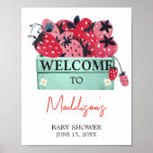 Berry Sweet Baby shower Welkom Poster (Voorkant)