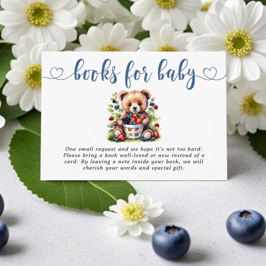 Berry Sweet Baby shower Wild Berries Boeken Informatiekaartje