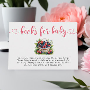 Berry Sweet Baby shower Wild Berries Boeken Informatiekaartje