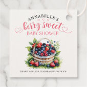 Berry Sweet Baby shower Wilde bessen Bedankjes Labels (Achterkant)