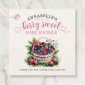 Berry Sweet Baby shower Wilde bessen Bedankjes Labels (Voorkant)