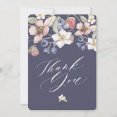 Berry Sweet Baby shower Wilde bessen & bloemen Bedankkaart (Voorkant)