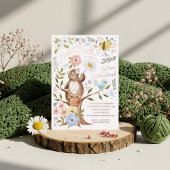 Berry Sweet Baby shower Wilde bessen & bloemen Folie Uitnodiging