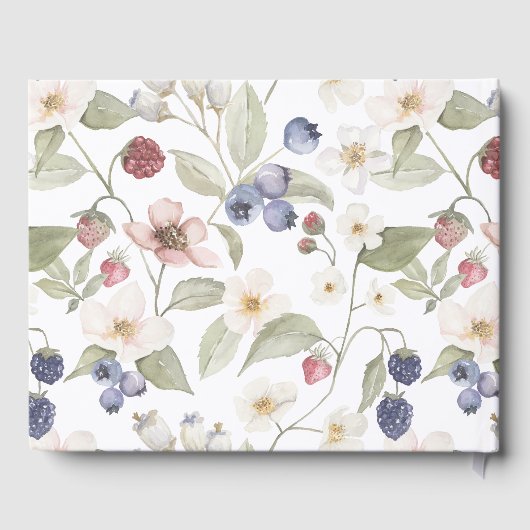 Berry Sweet Baby shower Wilde bessen & bloemen Gastenboek (Achterkant)