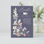 Berry Sweet Baby shower Wilde bessen & bloemen Informatiekaartje (Staand voorkant)