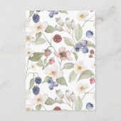 Berry Sweet Baby shower Wilde bessen & bloemen Informatiekaartje (Achterkant)