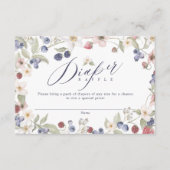 Berry Sweet Baby shower Wilde bessen & bloemen Informatiekaartje (Voorkant)
