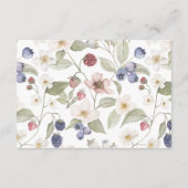 Berry Sweet Baby shower Wilde bessen & bloemen Informatiekaartje (Achterkant)
