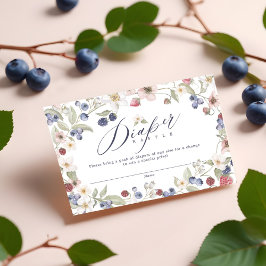 Berry Sweet Baby shower Wilde bessen & bloemen Informatiekaartje