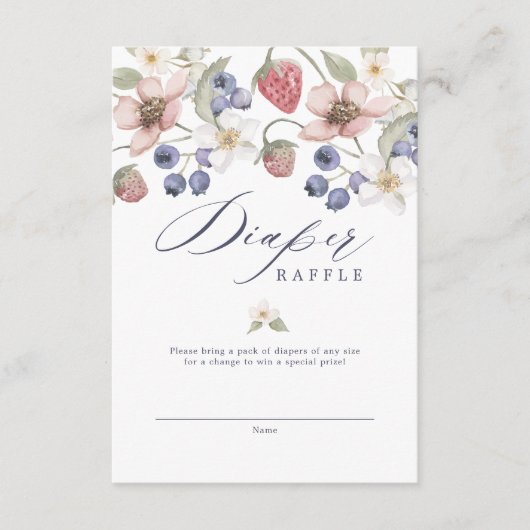 Berry Sweet Baby shower Wilde bessen & bloemen Informatiekaartje (Voorkant)