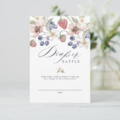 Berry Sweet Baby shower Wilde bessen & bloemen Informatiekaartje (Staand voorkant)