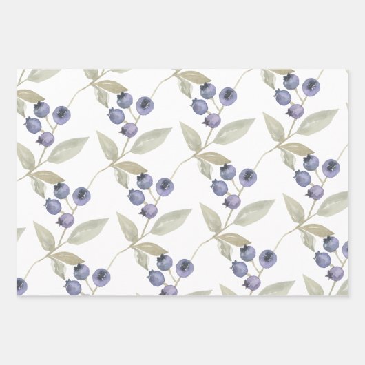 Berry Sweet Baby shower Wilde bessen & bloemen Inpakpapier Vel (Voorkant 3)