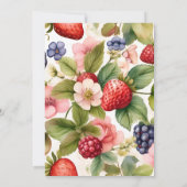 Berry Sweet Baby shower Wilde bessen & bloemen Kaart (Achterkant)