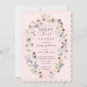 Berry Sweet Baby shower Wilde bessen & bloemen Kaart (Voorkant)