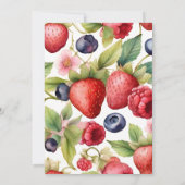 Berry Sweet Baby shower Wilde bessen & bloemen Kaart (Achterkant)