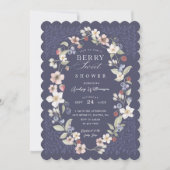 Berry Sweet Baby shower Wilde bessen & bloemen Kaart (Voorkant)