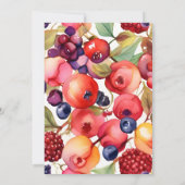 Berry Sweet Baby shower Wilde bessen & bloemen Kaart (Achterkant)