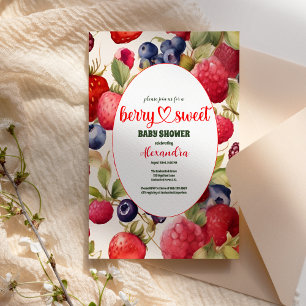 Berry Sweet Baby shower Wilde bessen & bloemen Kaart