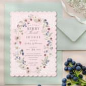 Berry Sweet Baby shower Wilde bessen & bloemen Kaart
