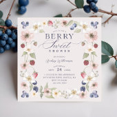 Berry Sweet Baby shower Wilde bessen & bloemen Kaart