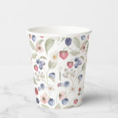 Berry Sweet Baby shower Wilde bessen & bloemen Papieren Bekers (Rechts)