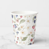 Berry Sweet Baby shower Wilde bessen & bloemen Papieren Bekers (Voorkant)