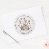 Berry Sweet Baby shower Wilde bessen Dank u Ronde Sticker (Envelop)