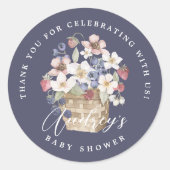 Berry Sweet Baby shower Wilde bessen Dank u Ronde Sticker (Voorkant)