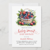 Berry Sweet Baby shower Wilde bessen Kaart (Voorkant)