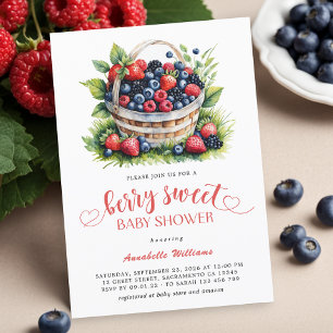Berry Sweet Baby shower Wilde bessen Kaart