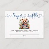 Berry Sweet Baby shower Wilde bessen Luier Raffle Informatiekaartje (Voorkant)