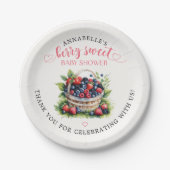 Berry Sweet Baby shower Wilde bessen Papieren Bordje (Voorkant)