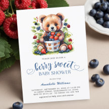 Berry Sweet Baby shower Wilde bessen & Teddybeer