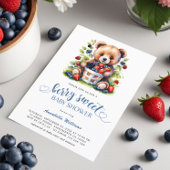 Berry Sweet Baby shower Wilde bessen & Teddybeer Kaart