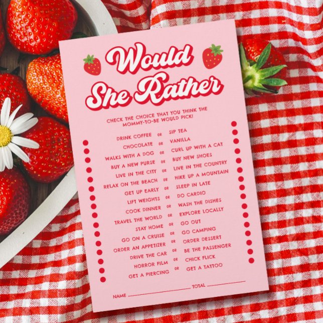 Berry Sweet Baby shower zou ze liever spel (Creator heeft geüpload)