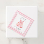 Berry Sweet Baby Strawberry Coquette Bow Bedankjes Labels (In situ)