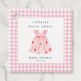 Berry Sweet Baby Strawberry Coquette Bow Bedankjes Labels