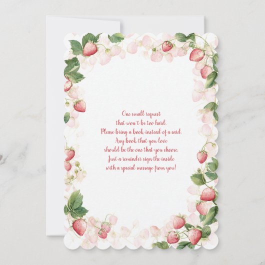 Berry Sweet Beer Baby shower Girl Kaart (Achterkant)