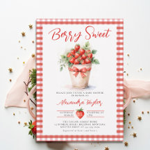 Berry Sweet Berries Art Garden Gingham Baby Shower