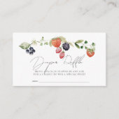 Berry Sweet Berries Baby Luier Raffle Ticket Informatiekaartje (Voorkant)