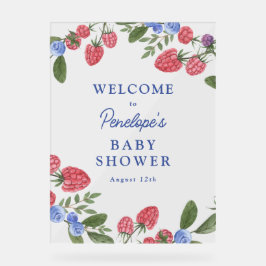 Berry Sweet Berries Baby shower Welkomstbord Acryl Bord
