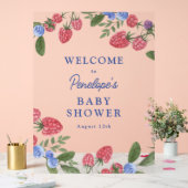 Berry Sweet Berries Baby shower Welkomstbord Acryl Bord (Huwelijk)