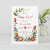 Berry Sweet Berries Garden Neutral Baby Shower Kaart (Staand voorkant)