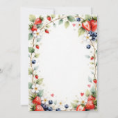 Berry Sweet Berries Garden Neutral Baby Shower Kaart (Achterkant)